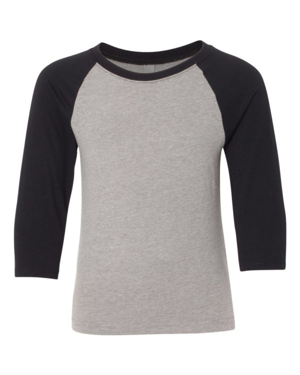 Next Level - Youth CVC Three-Quarter Sleeve Raglan T-Shirt - Image 3
