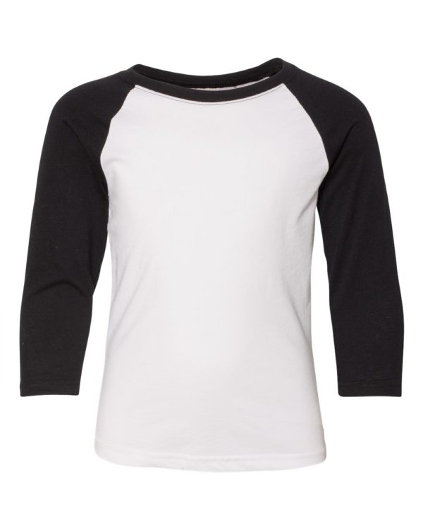 Next Level - Youth CVC Three-Quarter Sleeve Raglan T-Shirt - Image 2