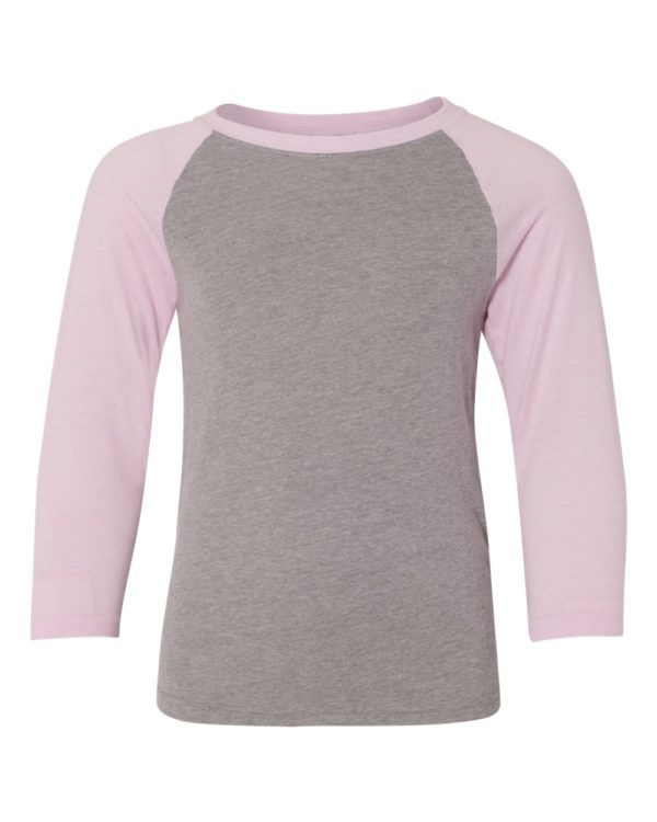 Next Level - Youth CVC Three-Quarter Sleeve Raglan T-Shirt - Image 7