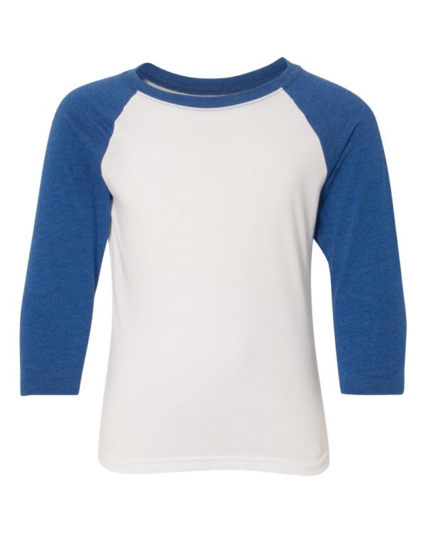 Next Level - Youth CVC Three-Quarter Sleeve Raglan T-Shirt - Image 10